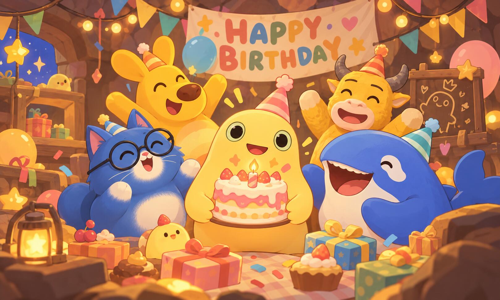 奶蛙生日贺图